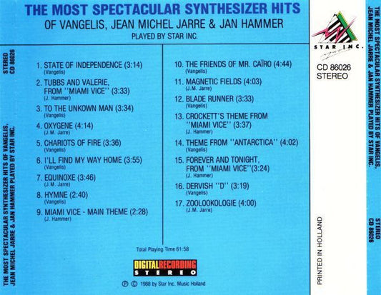 Star Inc. : The Most Spectacular Synthesizer Hits Of Vangelis, Jean Michel Jarre & Jan Hammer (CD, Comp)