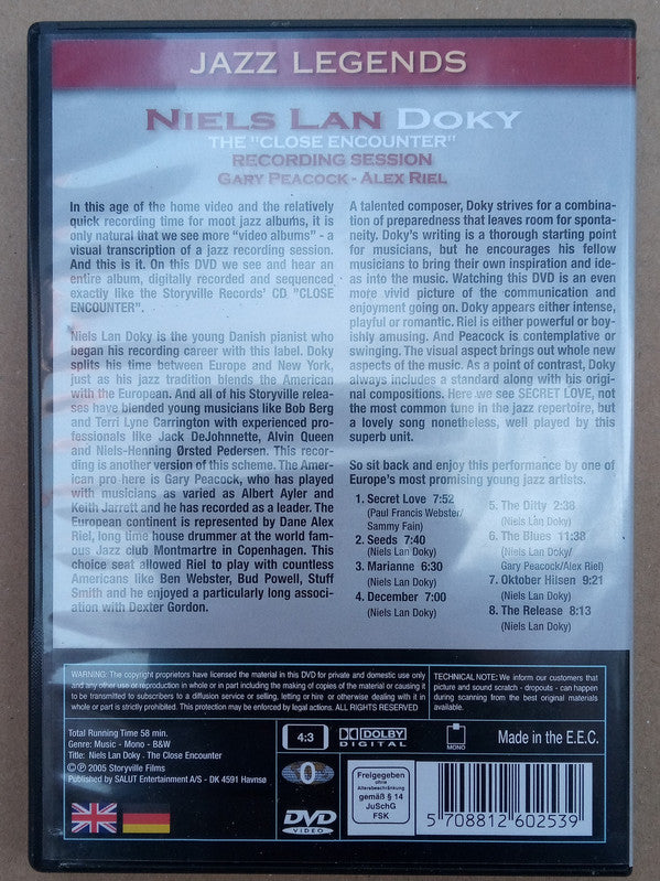 Niels Lan Doky Trio : The "Close Encounter" Recording Session (DVD-V)