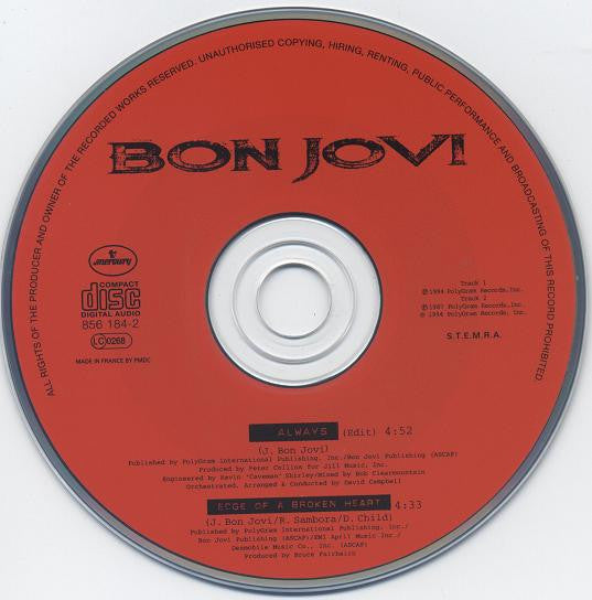 Bon Jovi : Always (CD, Single)