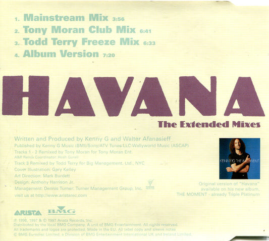 Kenny G (2) : Havana (The Extended Mixes) (CD, Single)