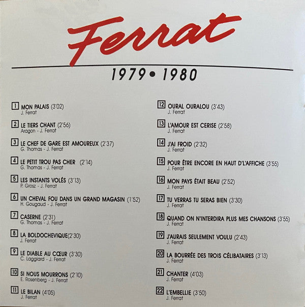 Jean Ferrat : Ferrat 1979 - 1980 (CD, Comp, RE, GOL)