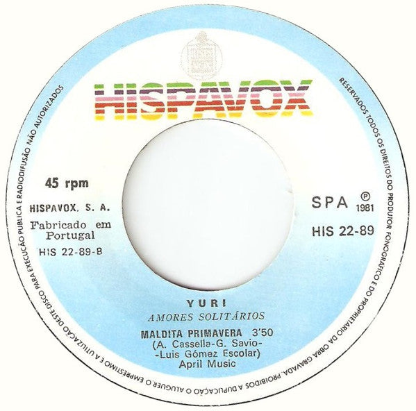 Yuri (3) : Amores Solitarios (7")