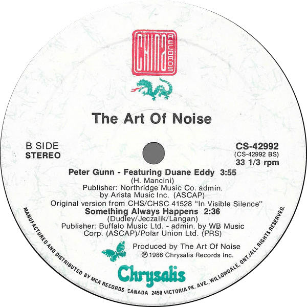 The Art Of Noise Featuring Duane Eddy : Peter Gunn (Extended Version) (12", Single)