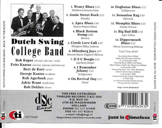 The Dutch Swing College Band : Back To The Roots (CD, Album)