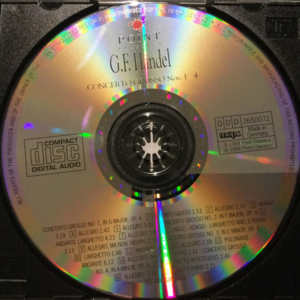 Georg Friedrich Händel - Hans Zanotelli (2) / Norddeutsche Philharmonie : Concerto Grosso No. 1-4 (CD, Album)