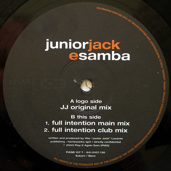 Junior Jack : E Samba (12")