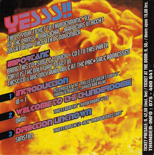 Various : Thunderticket '93 (CD, Single, Mixed)