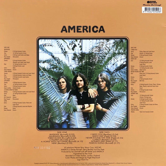America (2) : America (LP, Album, Ltd, Num, RE, Fla)