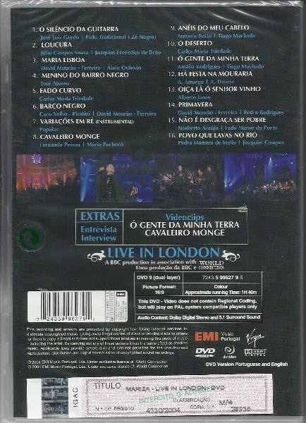 Mariza : Live In London (DVD-V, PAL)