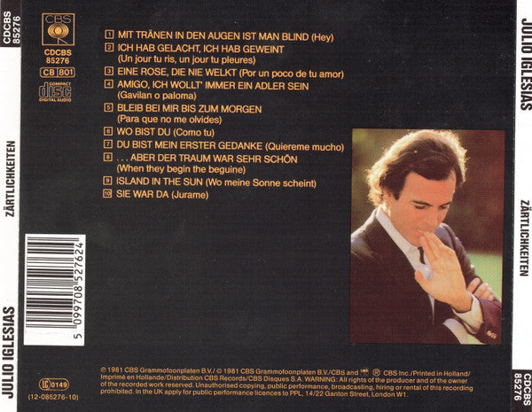 Julio Iglesias : Zärtlichkeiten (CD, Album, RE)