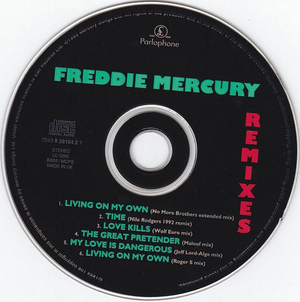 Freddie Mercury : Remixes (CD, Comp)