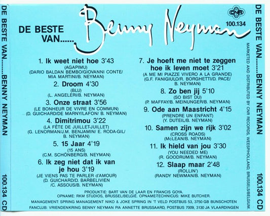 Benny Neyman : De Beste Van... (CD, Comp, RE)