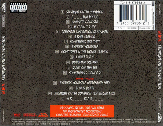 N.W.A. : Straight Outta Compton (CD, Album, RE, RM)
