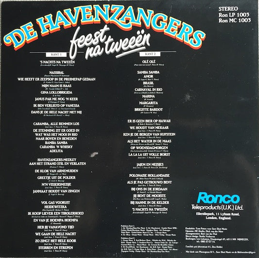 De Havenzangers : Feest Na Tweeën (LP, Album)