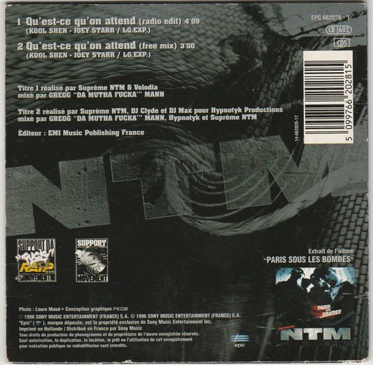 Suprême NTM : Qu'est-ce Qu'on Attend (CD, Single)