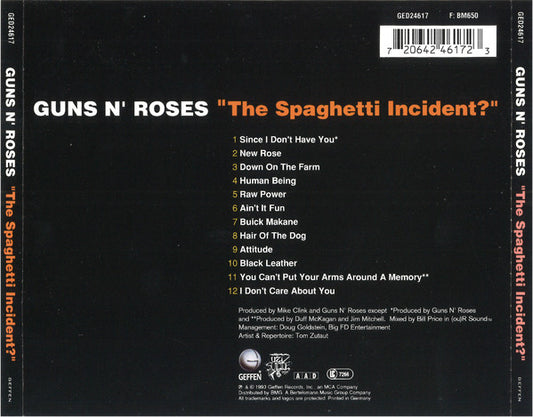 Guns N' Roses : "The Spaghetti Incident?" (CD, Album, Son)