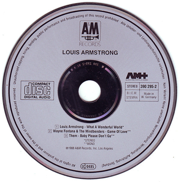 Louis Armstrong : What A Wonderful World (CD, Single, Car)