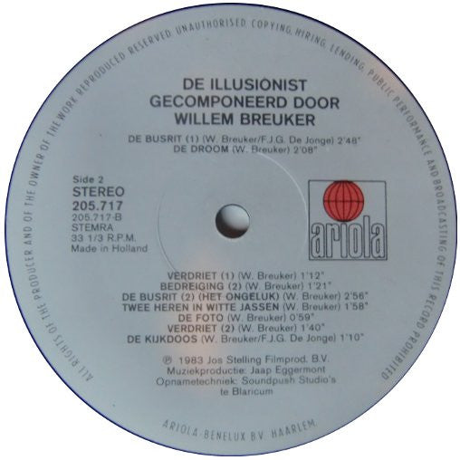 Willem Breuker : De Illusionist (LP, Album)