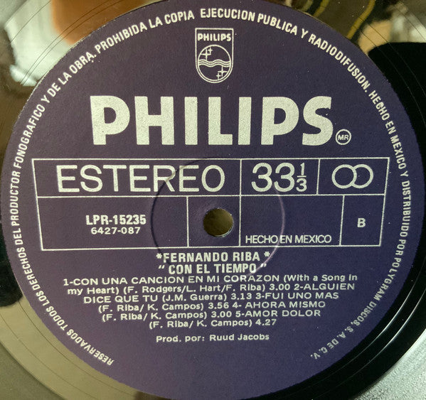Fernando Riba : Con El Tiempo... (LP, Album)