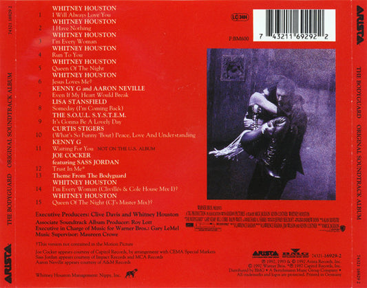 Various : The Bodyguard (Original Soundtrack Album) (CD, Album, RE)