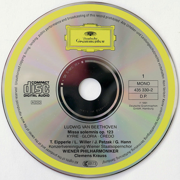 Wiener Philharmoniker, Clemens Krauss – Ludwig van Beethoven / Igor Stravinsky / Paul Dukas : Missa Solemnis – 1940 / Pulcinella-Suite – 1952 / L’Apprenti Sorcier – 1953 (2xCD, Comp, Mono, RM)