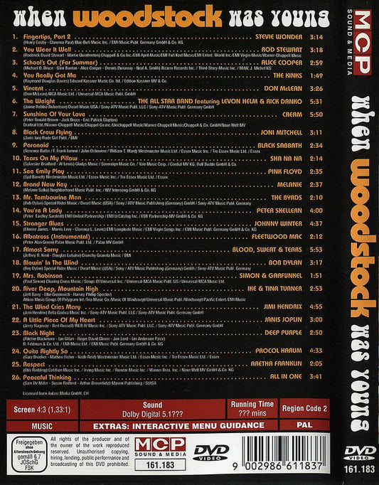 Various : When Woodstock Was Young (DVD-V, Comp, PAL)