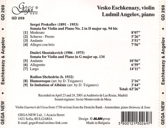 Vesko Eschkenazy, Ludmil Angelov : Russian Music (CD, Album)