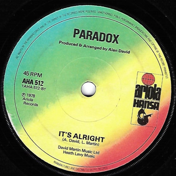 Paradox (23) : Changes (7", Sol)