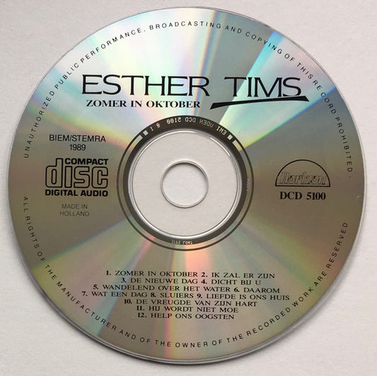Esther Tims : Zomer in oktober (CD, Album, RE)