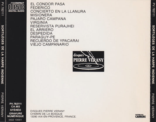 Ignacio Alderete : Sortilèges De La Harpe Indienne (CD, Album, 2nd)