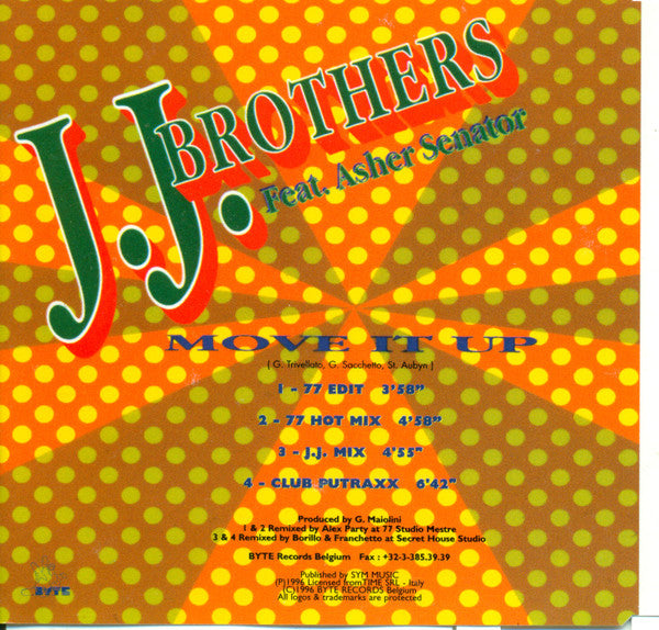 JJ Brothers Feat. Asher Senator : Move It Up (CD, Maxi)