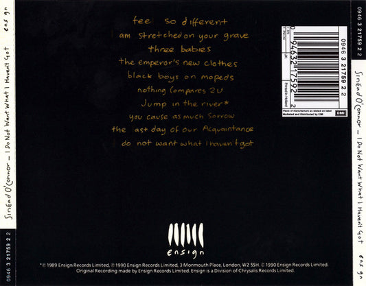 Sinéad O'Connor : I Do Not Want What I Haven't Got (CD, Album, RP)