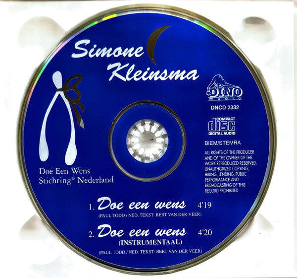 Simone Kleinsma : Doe Een Wens. . . (CD, Single)
