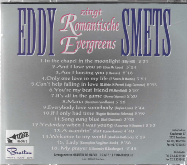 Eddy Smets : Zingt Romantische Evergreens Vol 2 (CD, Album)