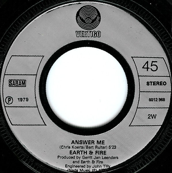 Earth And Fire : Weekend (7", Single)