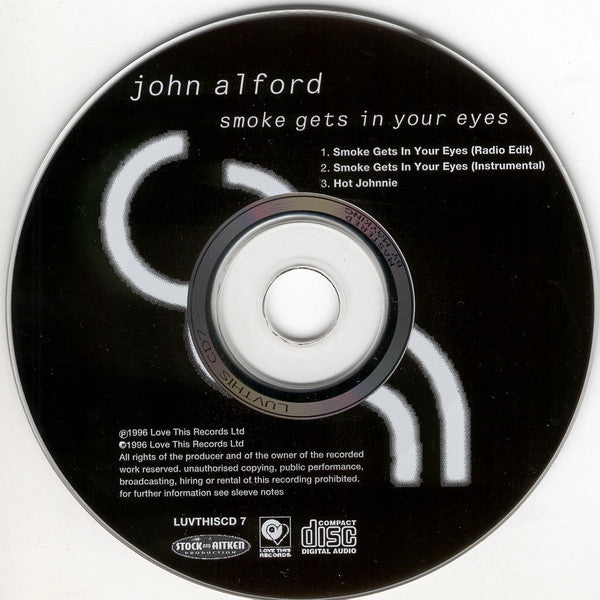 John Alford : Smoke Gets In Your Eyes (CD, Single)