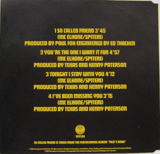 Texas : So Called Friend (CD, Maxi)