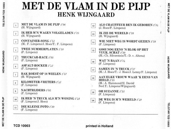 Henk Wijngaard : Met De Vlam In De Pijp (CD, Album)