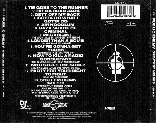 Public Enemy : Greatest Misses (CD, RP)