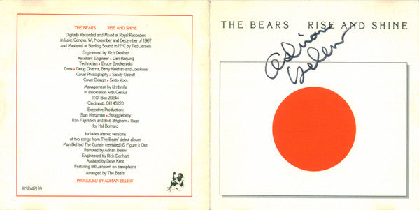 The Bears (3) : Rise And Shine (CD, Album)