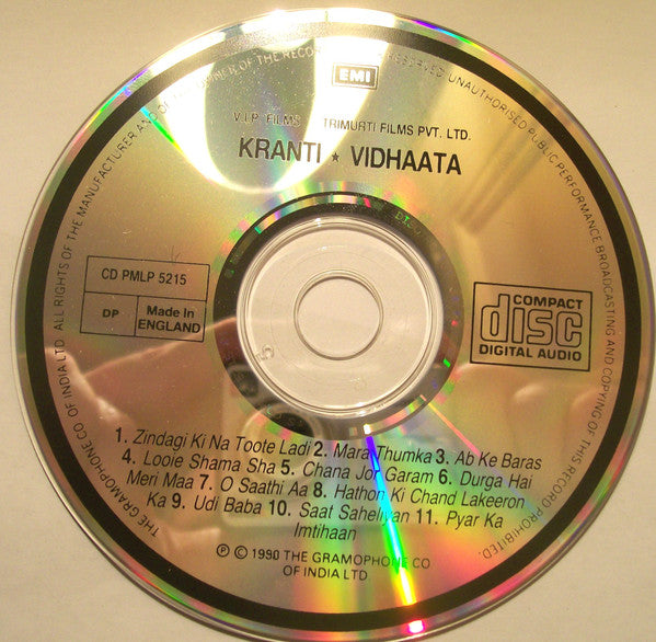 Laxmikant-Pyarelal / Kalyanji-Anandji : Kranti / Vidhaata (CD, Comp)