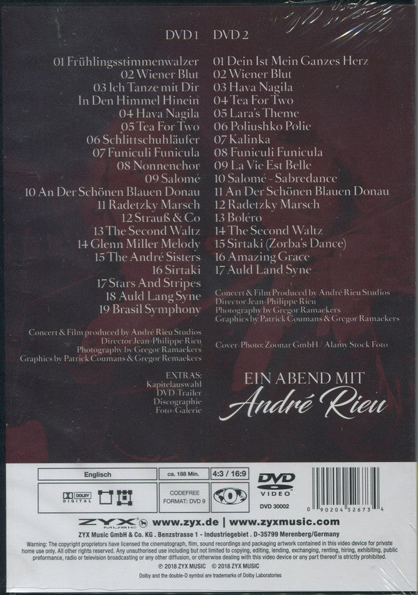 André Rieu : Ein Abend Mit André Rieu (DVD, Comp, Reg)
