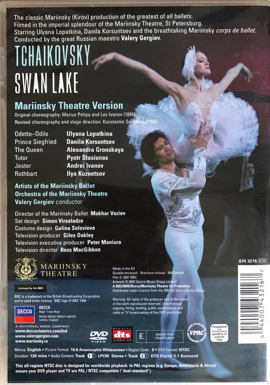 Pyotr Ilyich Tchaikovsky, Valery Gergiev, Orchestra Of The Mariinsky Theatre : Swan Lake (DVD-V)