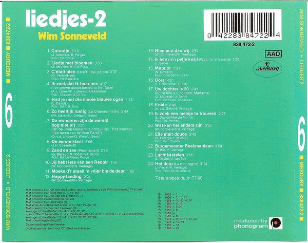 Wim Sonneveld : Liedjes-2 (CD, Comp)
