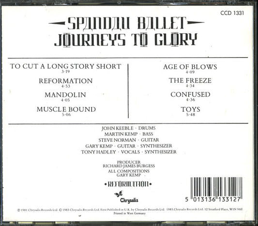 Spandau Ballet : Journeys To Glory (CD, Album, RE)