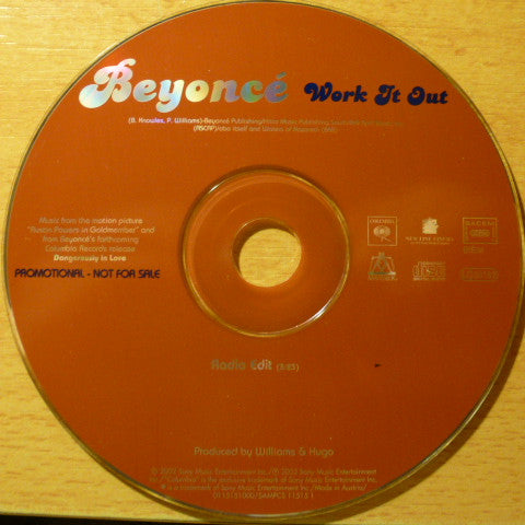 Beyoncé : Work It Out (CD, Single, Promo)