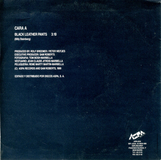 Cathy Bayle : Black Leather Pants (7", S/Sided, Promo)