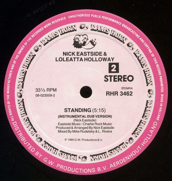 Nick Eastside & Loleatta Holloway : Standing (12")