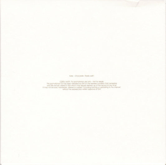 Kylie Minogue : Chocolate (CD, Single, Promo)