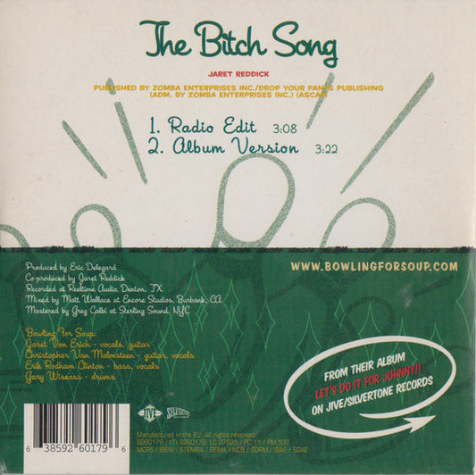 Bowling For Soup : The Bitch Song (CD, Single)